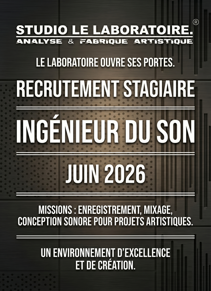 SESSION DE STAGE : INGÉNIERIE DU SON (JUIN 2026)