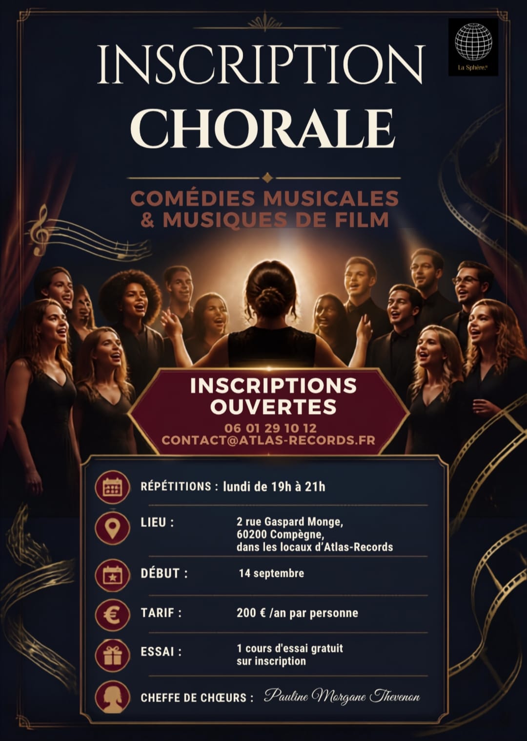 Chorale à Compiègne : Chantez les plus grands thèmes de films et de comédies musicales !